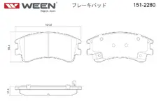 Тормозные колодки дисковые WEEN 151-2280