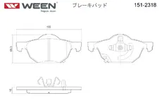 Тормозные колодки дисковые WEEN 151-2318
