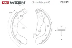 Тормозные колодки барабанные WEEN 152-2051