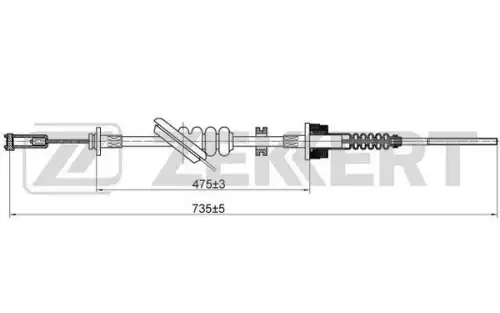 Трос сцепления ZEKKERT BZ-1141