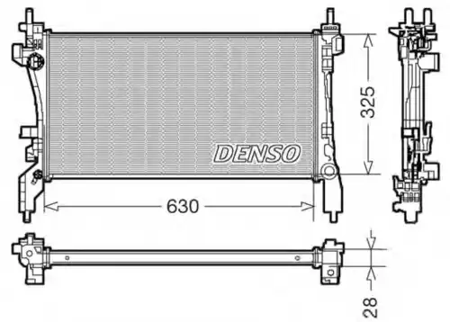 Радиатор системы охлаждения двигателя DENSO DRM07041