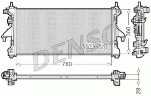 Радиатор системы охлаждения двигателя DENSO DRM21101