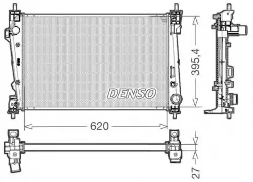Радиатор системы охлаждения двигателя DENSO DRM01006