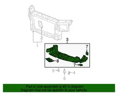 DEFLECTOR,RAD AIR LWR(INCLS 9,13) 15246565 BUICK