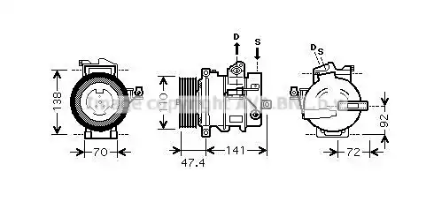Компрессор, кондиционер AUAK188 AVA