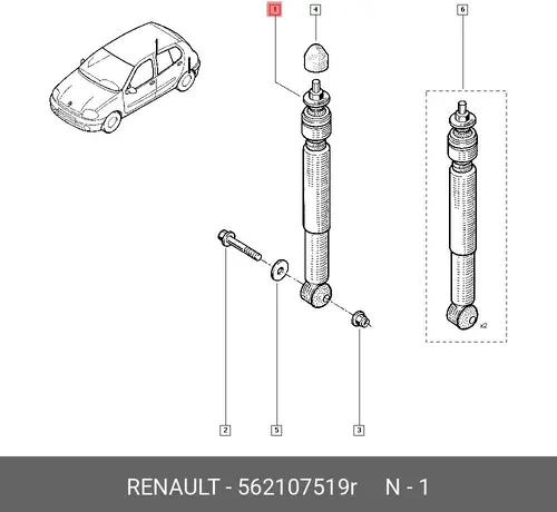 AMORTISSEUR AR 562107519R RENAULT
