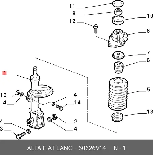 Амортизатор 60626914 ALFA ROMEO