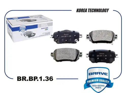 Тормозные колодки дисковые BRAVE BR.BP.1.36