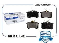 Колодка тормозная задняя диск. BR.BP.1.42 1K0698451J Polo Sedan,Octavia III,Yeti /Код опций 1KT/