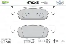 Тормозные колодки дисковые VALEO 670345