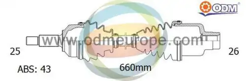 Вал приводной 18-086081 ODM-MULTIPARTS