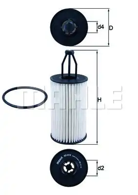 Фильтр масляный KNECHT OX814D