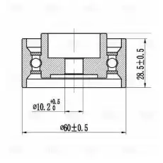 Ролик ГРМ опор. для а м Mazda 626 (87-) 2.0 (CM 6190) TRIALLI