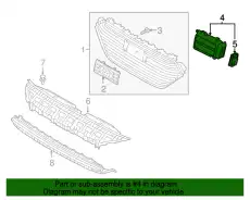 Flap assy - active air upper, rh 86952G2150 HYUNDAI