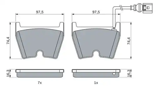 Тормозные колодки дисковые BOSCH 0 986 424 613