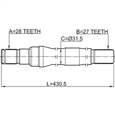 Вал приводной в сборе FEBEST 1212-IX35D3AT6