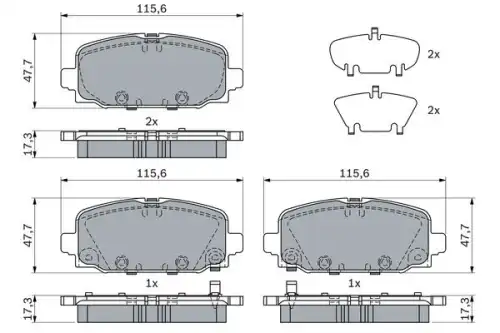 Тормозные колодки дисковые BOSCH 0 986 424 963