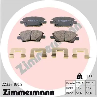 Тормозные колодки дисковые ZIMMERMANN 22334.180.2