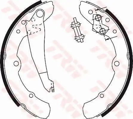 Тормозные колодки барабанные TRW GS8113