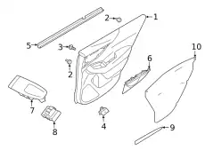 МОЛДИНГ-УПЛОТНИТЕЛЬ ДВЕРИ 62280AN001 SUBARU
