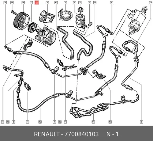 Насос гидроусилителя руля RENAULT 7700840103