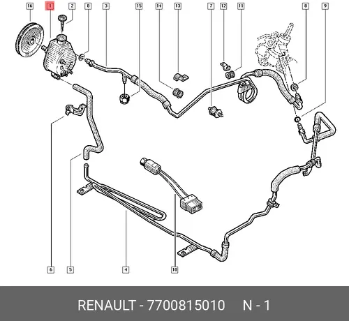 Насос гидроусилителя руля RENAULT 7700815010
