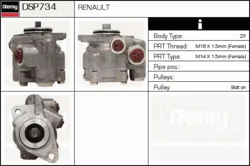 Насос гидроусилителя руля DELCO REMY DSP734