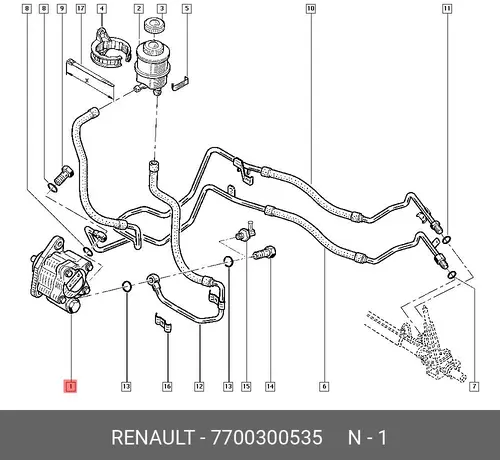 Насос гидроусилителя руля RENAULT 7700300535
