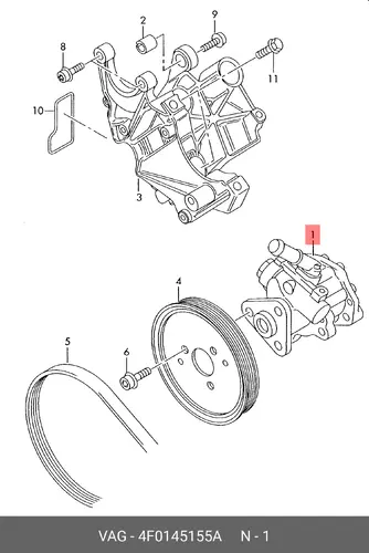 КРЫЛЬЧАТЫЙ НАСОС 4F0145155A VAG