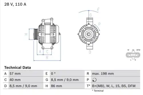 Генератор BOSCH 0 986 049 780