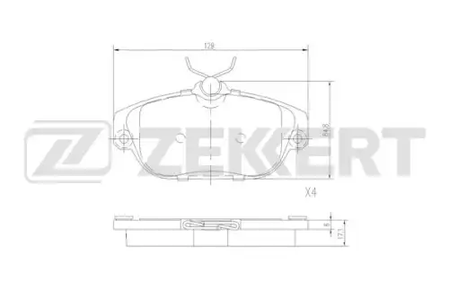 Тормозные колодки дисковые ZEKKERT BS-2996