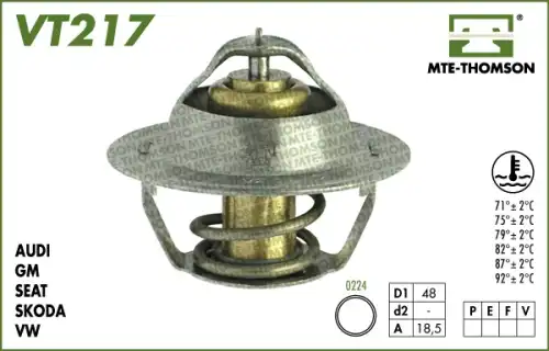 Термостат системы охлаждения MTE-THOMSON VT217.82