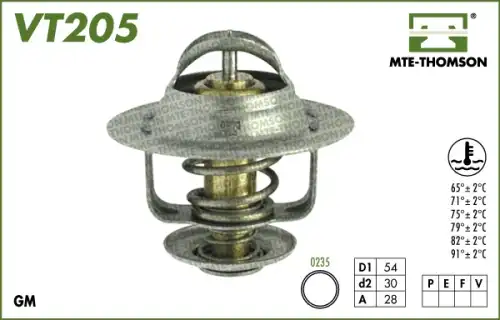 Термостат системы охлаждения MTE-THOMSON VT205.91