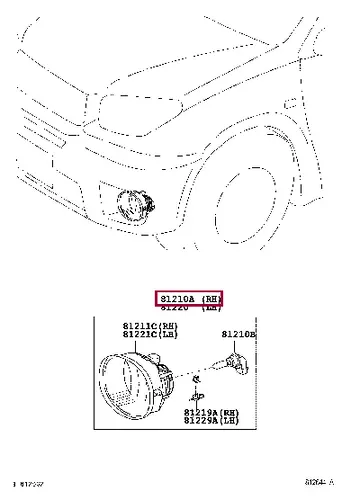 Фара противотуманная DAIHATSU 8121042050