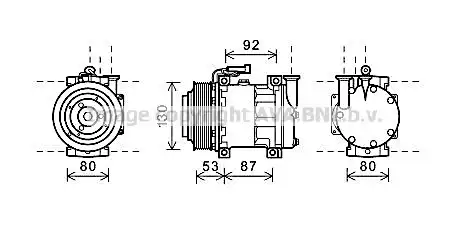 Компрессор, кондиционер \ALFA ALAK122 AVA