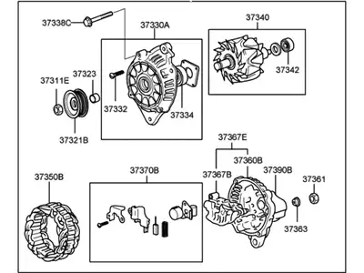 Генератор HYUNDAI / KIA 3730037400