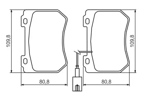 Тормозные колодки дисковые передняя ось BOSCH 0 986 494 402