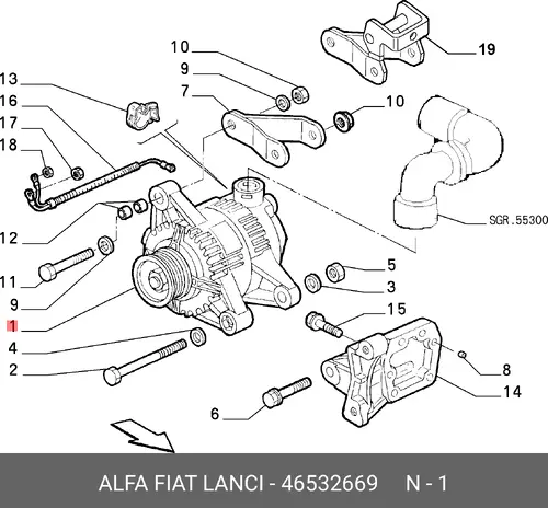 Генератор ALFA ROMEO 46 532 669