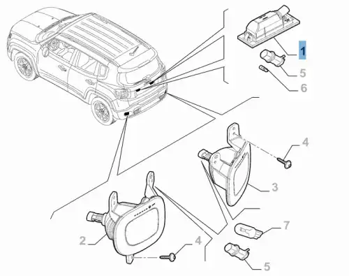Фонарь габаритный JEEP 51953208