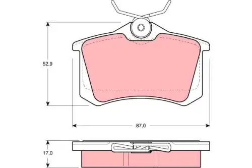Тормозные колодки дисковые TRW GDB1196