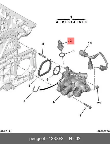 Датчик температуры автомобильный PSA 1338 F3
