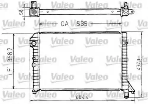 Радиатор системы охлаждения двигателя VALEO 810958