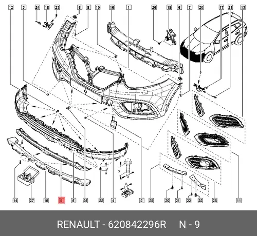 Спойлер \RENAULT 620842296R