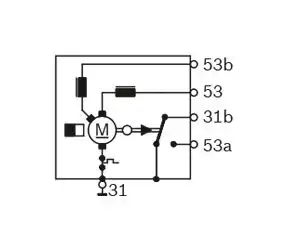 Двигатель стеклоочистителя F 006 B20 047 BOSCH
