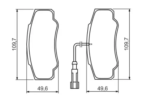 Тормозные колодки дисковые задняя ось BOSCH 0 986 494 391