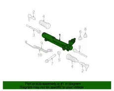 Рулевая рейка MOTORCRAFT 8L2Z3504ARM