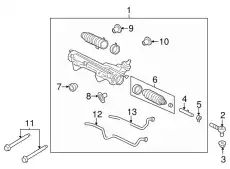 Рулевая рейка MOTORCRAFT AL1Z3504BRM