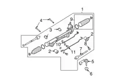 Рулевая рейка MOTORCRAFT AL3Z3504ARM