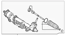 Рулевая рейка MOTORCRAFT FL1Z3504D