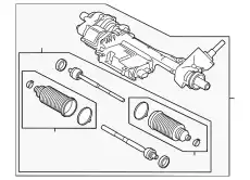 Рулевая рейка MOTORCRAFT JR3Z3504J